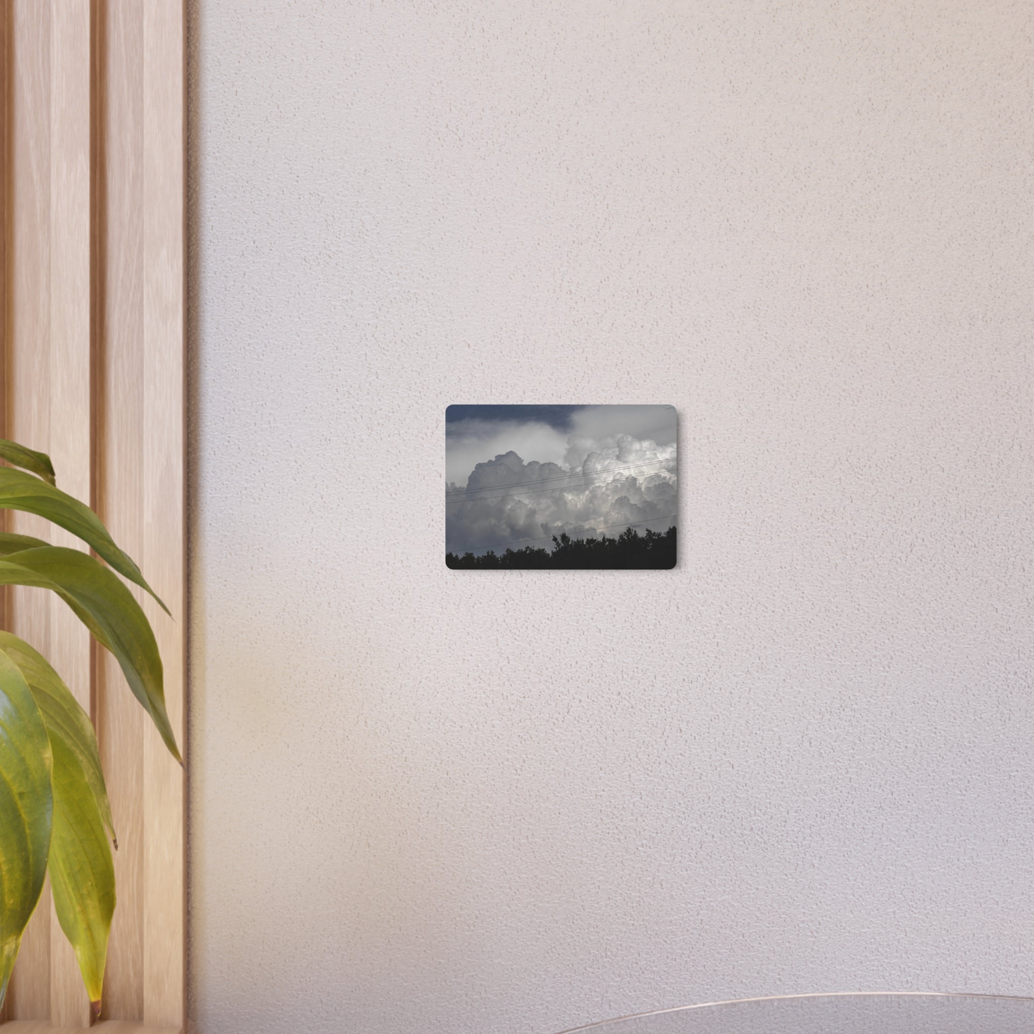 Storm Power Metal Wall Art, Dramatic Cloudscape Photo Metal Sign for Home or Office