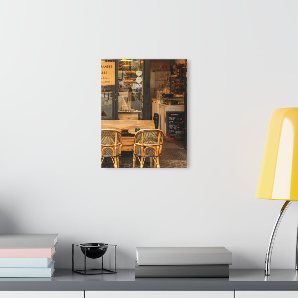 Paris Cafe Window Scene Acrylic Print — French Cleat Wall Art