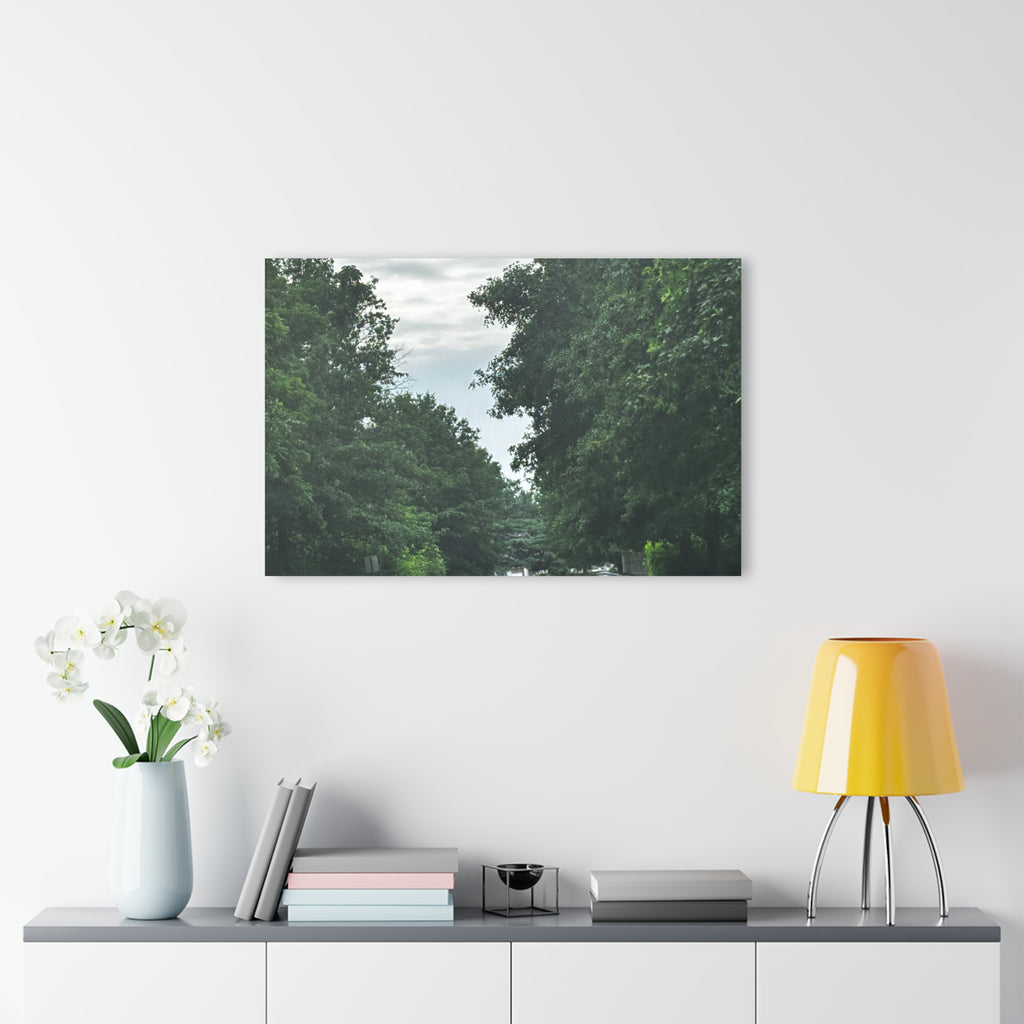 Road After Rain Acrylic Wall Art - Serene Road Photo