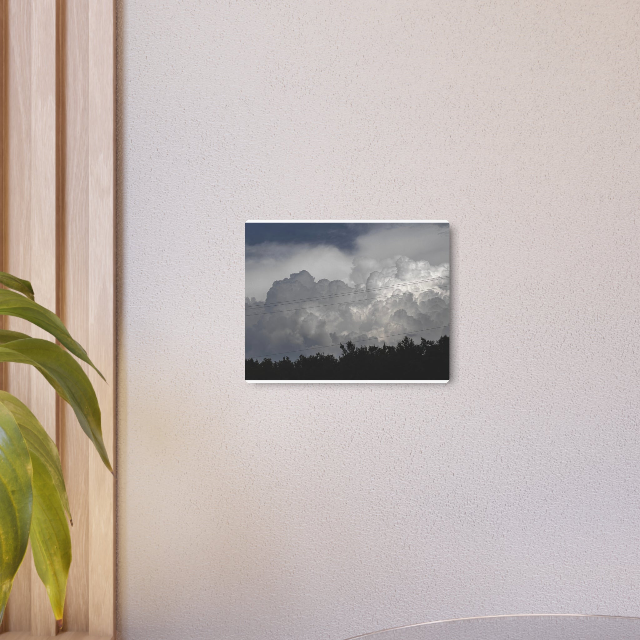 Storm Power Metal Wall Art, Dramatic Cloudscape Photo Metal Sign for Home or Office