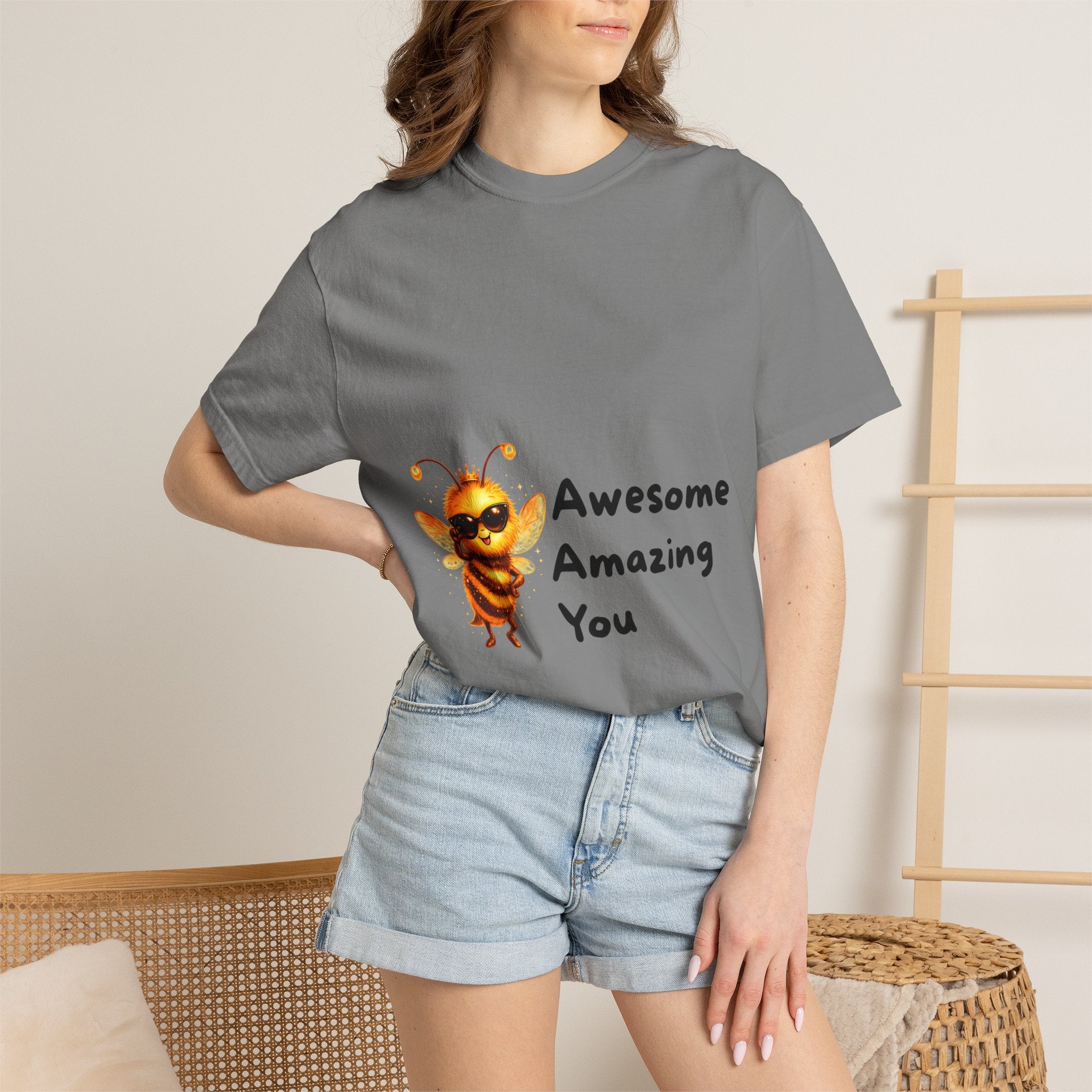Bee Graphic T-Shirt — "Bee Awesome, Bee Amazing, Bee You" Positive Message Tee