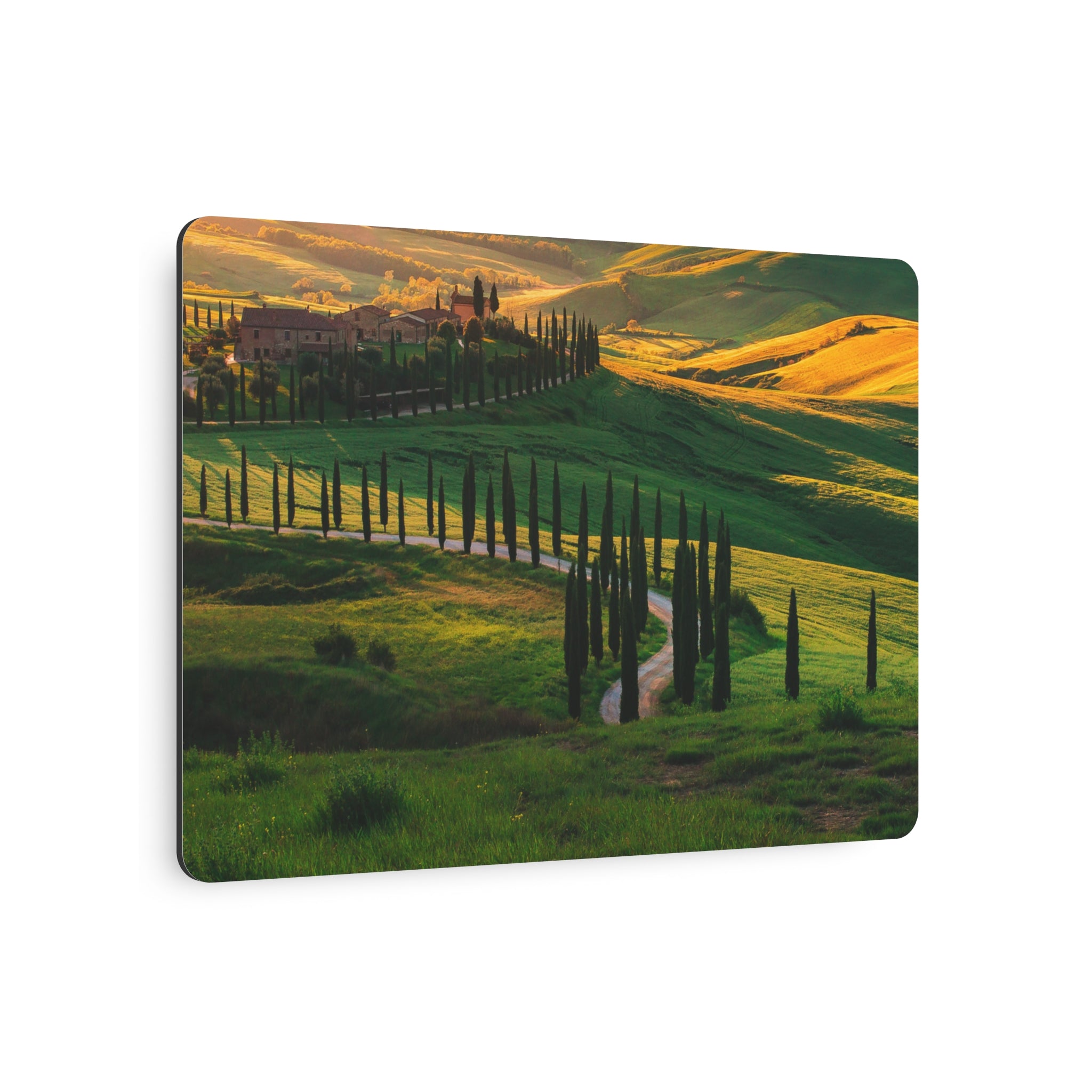 Tuscany Landscape Metal Art Sign – Rustic Italian Countryside Wall Decor