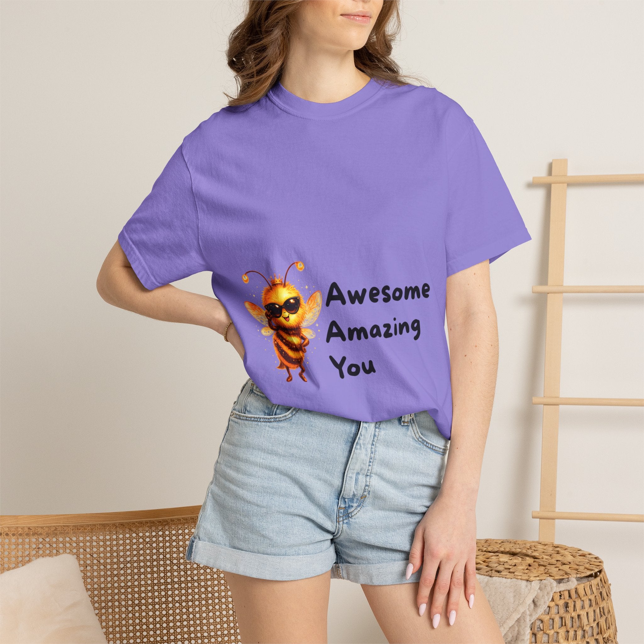 Bee Graphic T-Shirt — "Bee Awesome, Bee Amazing, Bee You" Positive Message Tee