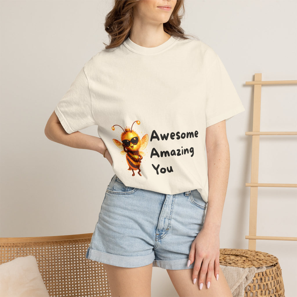Bee Graphic T-Shirt — "Bee Awesome, Bee Amazing, Bee You" Positive Message Tee