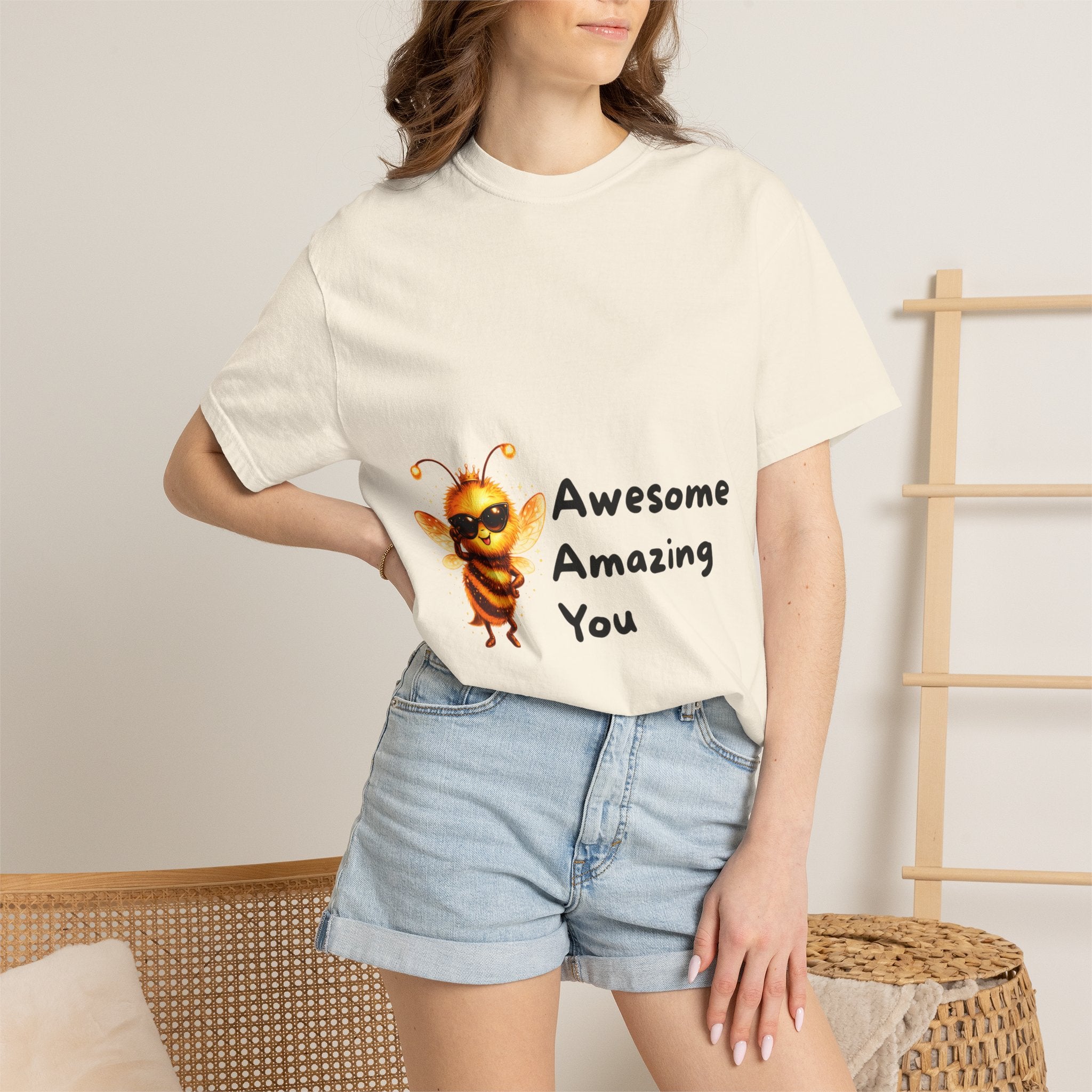 Bee Graphic T-Shirt — "Bee Awesome, Bee Amazing, Bee You" Positive Message Tee