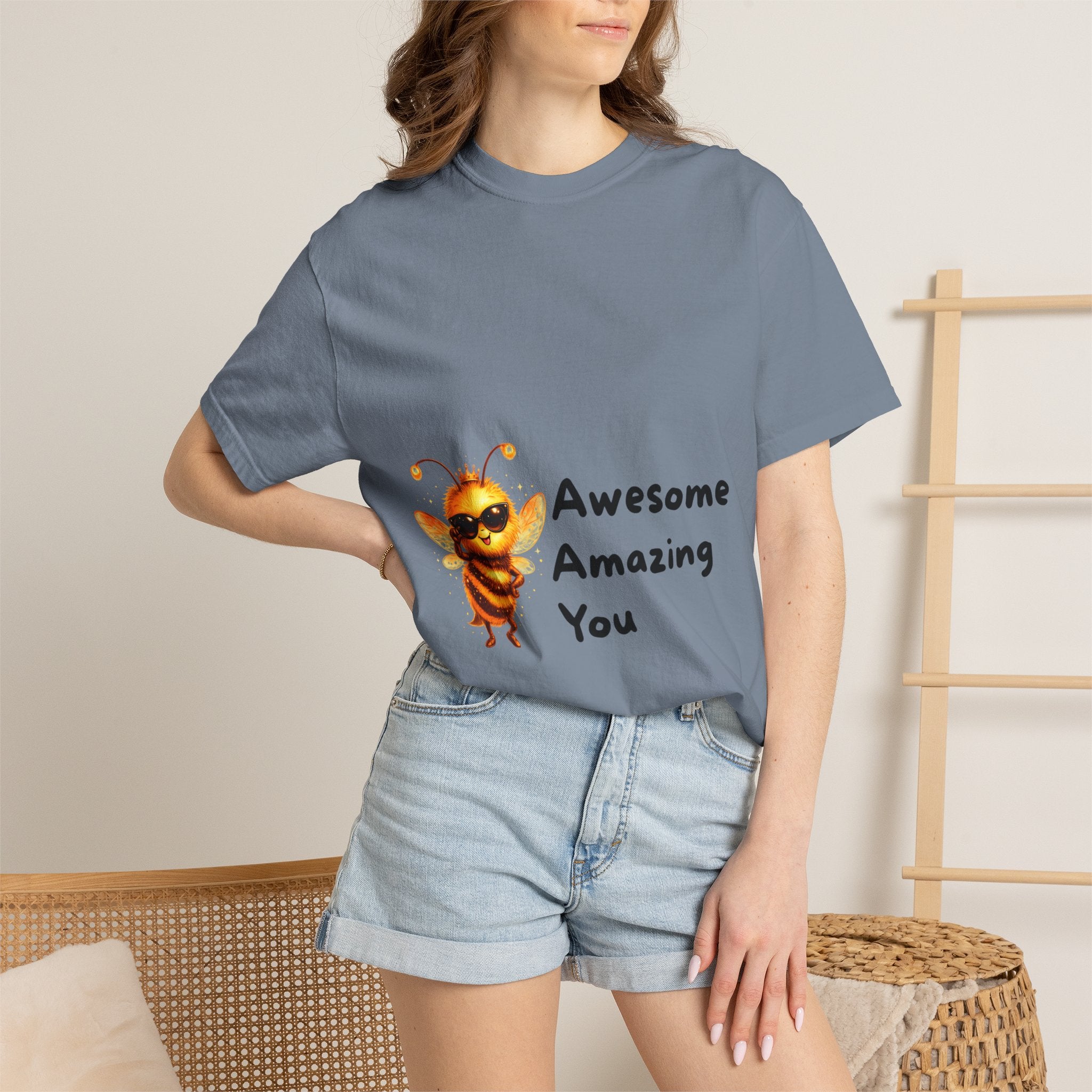 Bee Graphic T-Shirt — "Bee Awesome, Bee Amazing, Bee You" Positive Message Tee