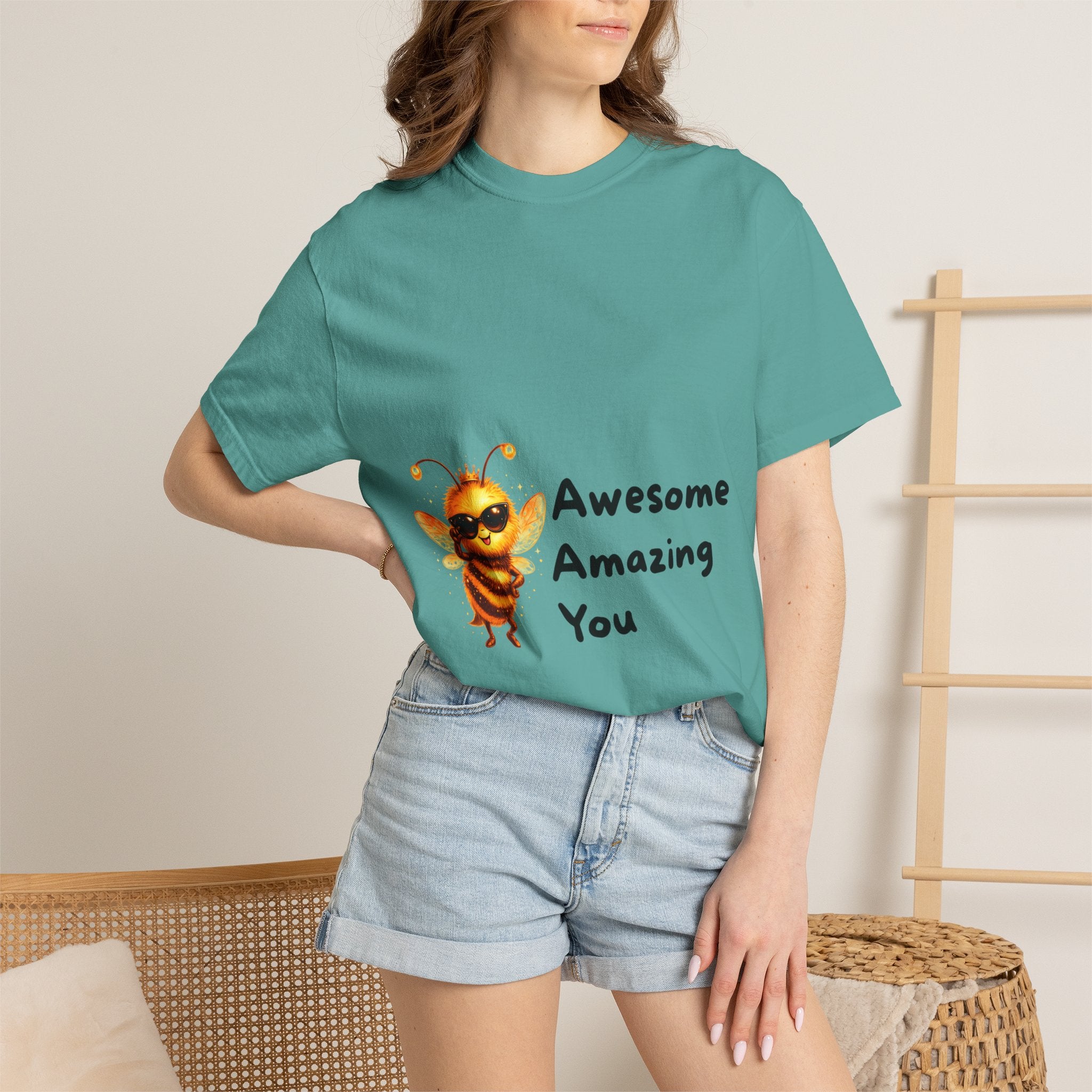 Bee Graphic T-Shirt — "Bee Awesome, Bee Amazing, Bee You" Positive Message Tee