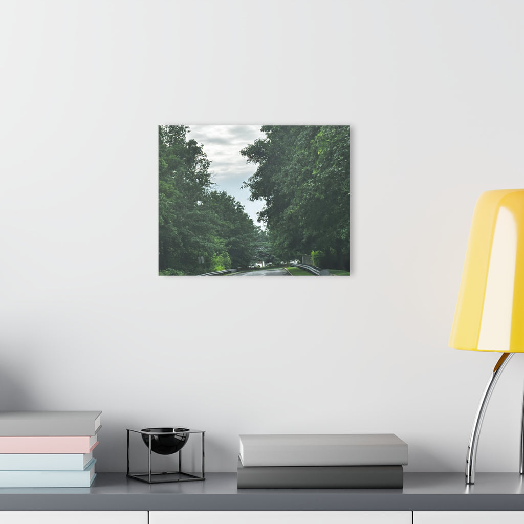 Road After Rain Acrylic Wall Art - Serene Road Photo