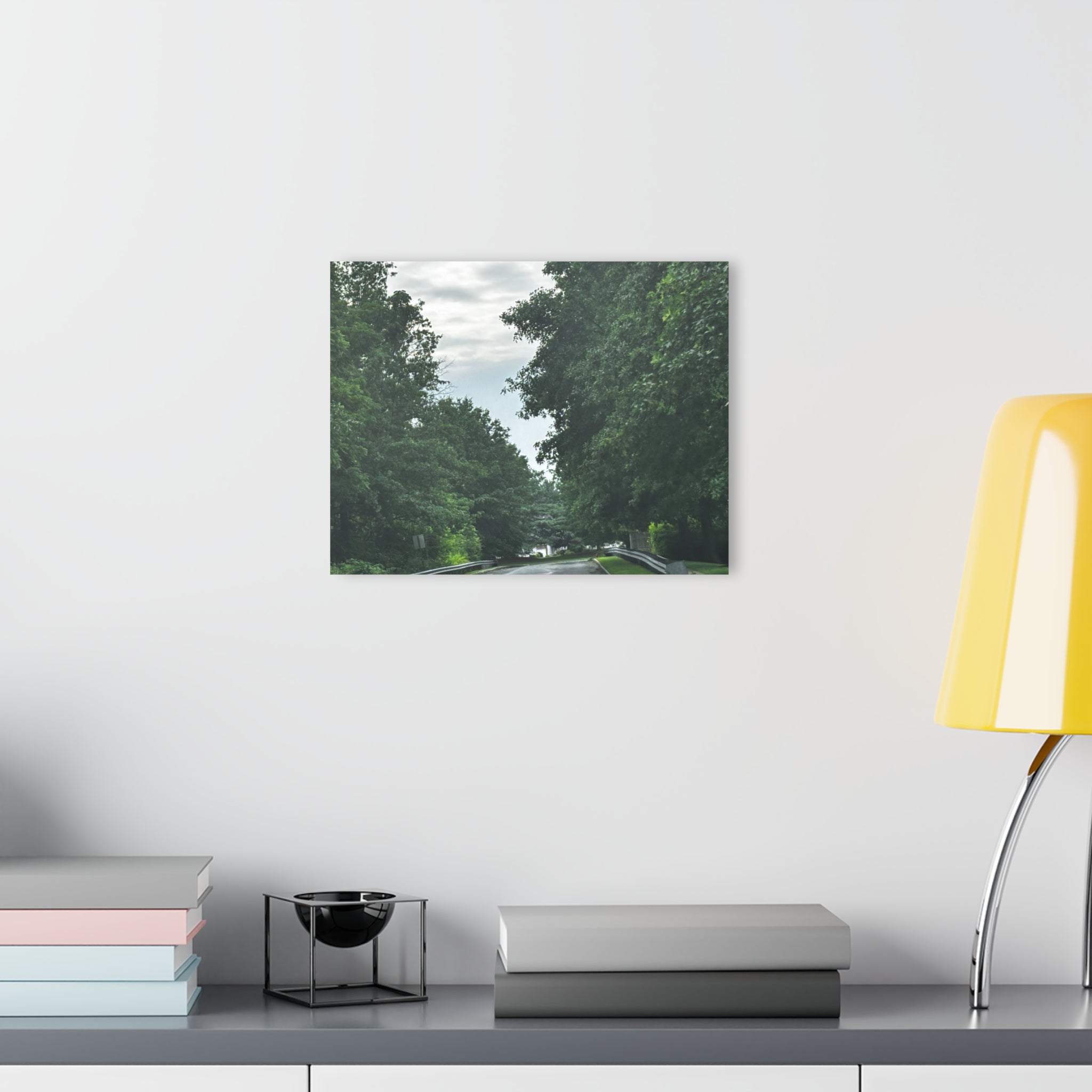 Road After Rain Acrylic Wall Art - Serene Road Photo