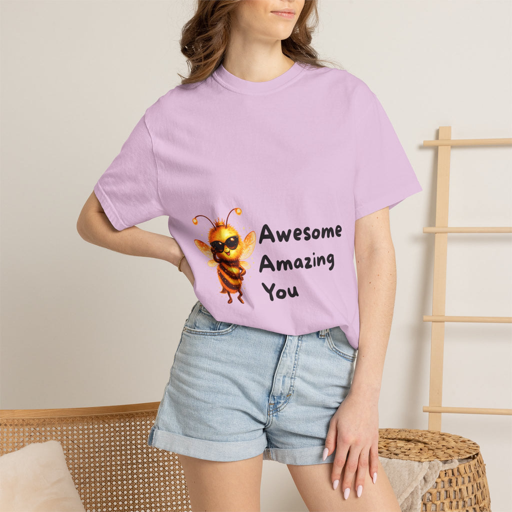 Bee Graphic T-Shirt — "Bee Awesome, Bee Amazing, Bee You" Positive Message Tee