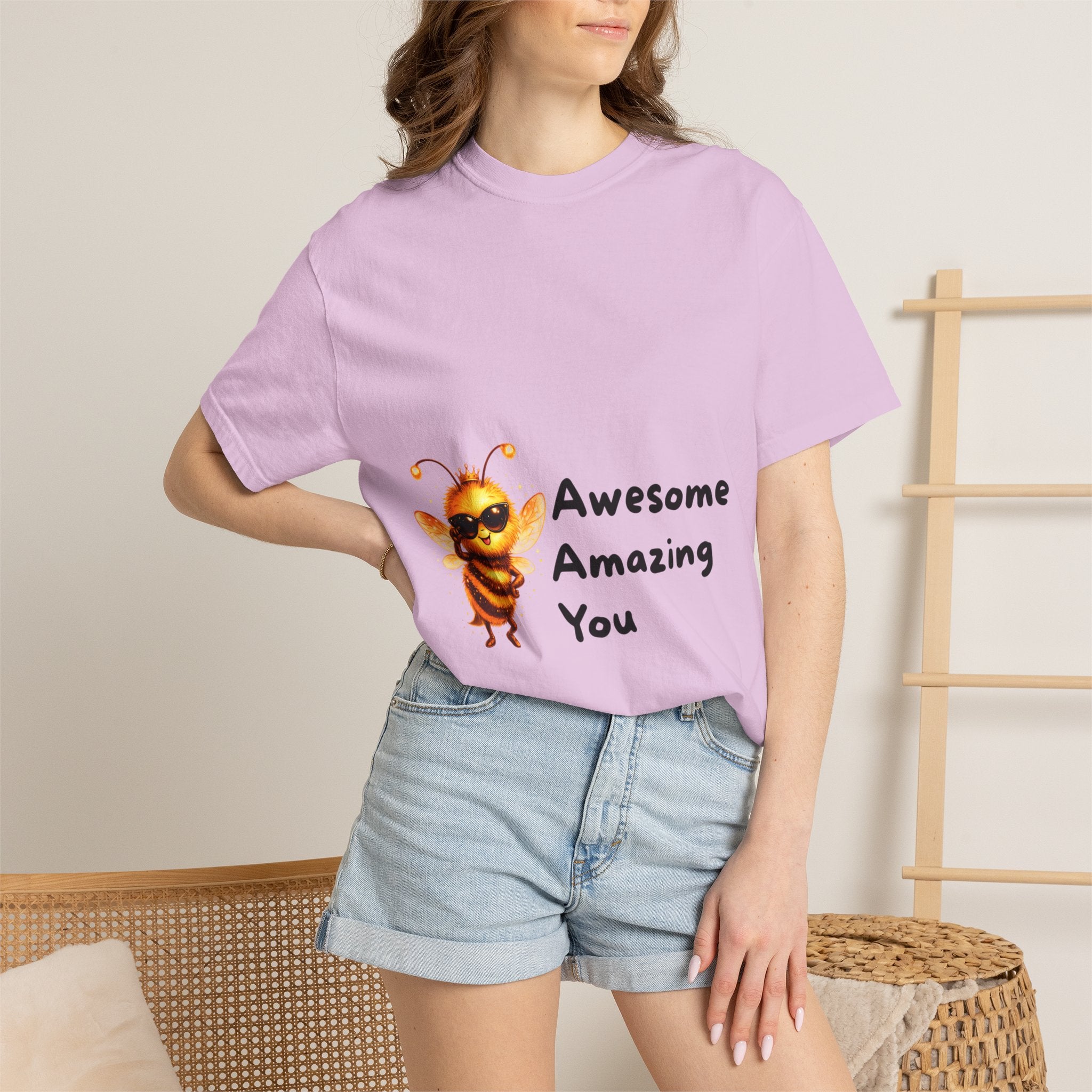 Bee Graphic T-Shirt — "Bee Awesome, Bee Amazing, Bee You" Positive Message Tee