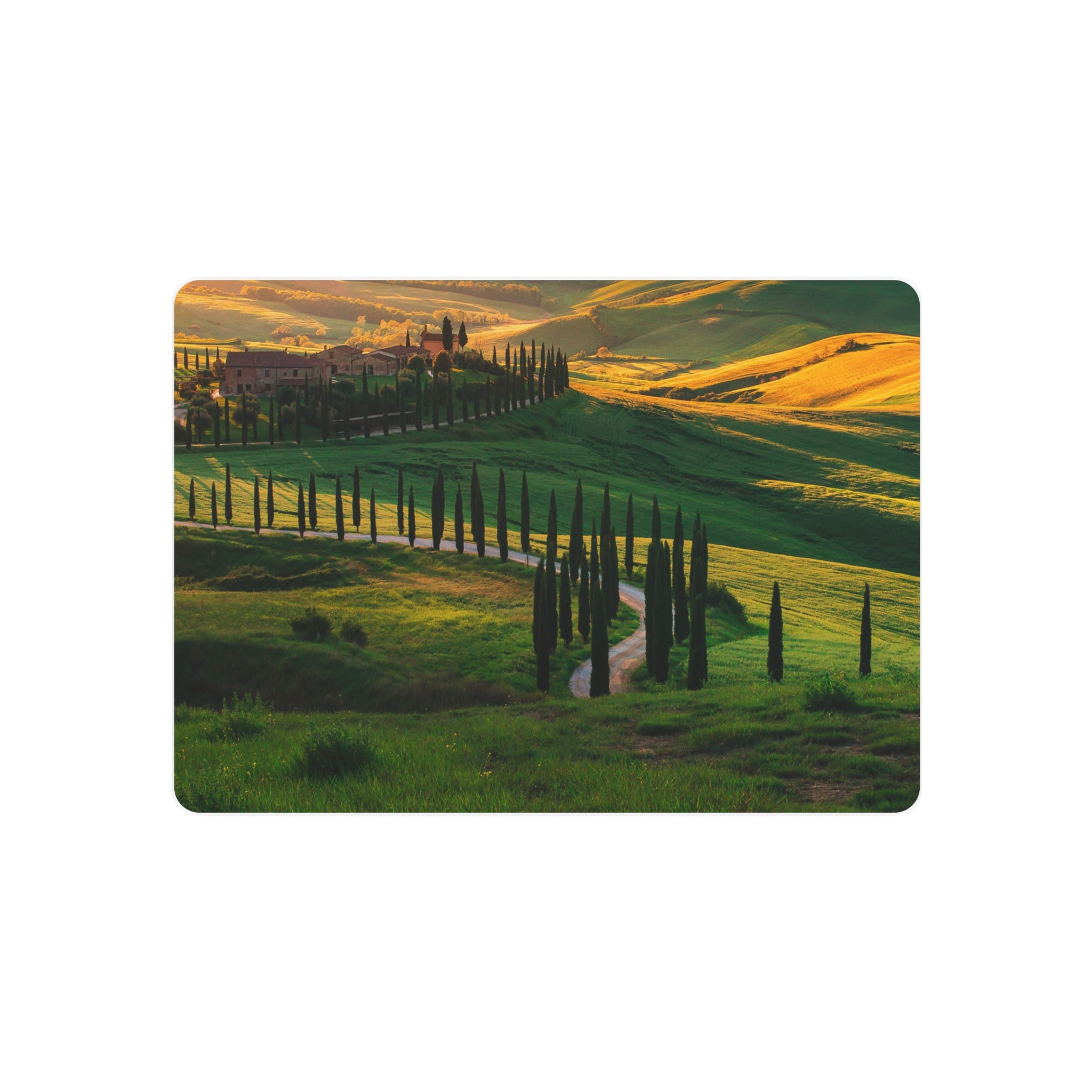 Tuscany Landscape Metal Art Sign – Rustic Italian Countryside Wall Decor