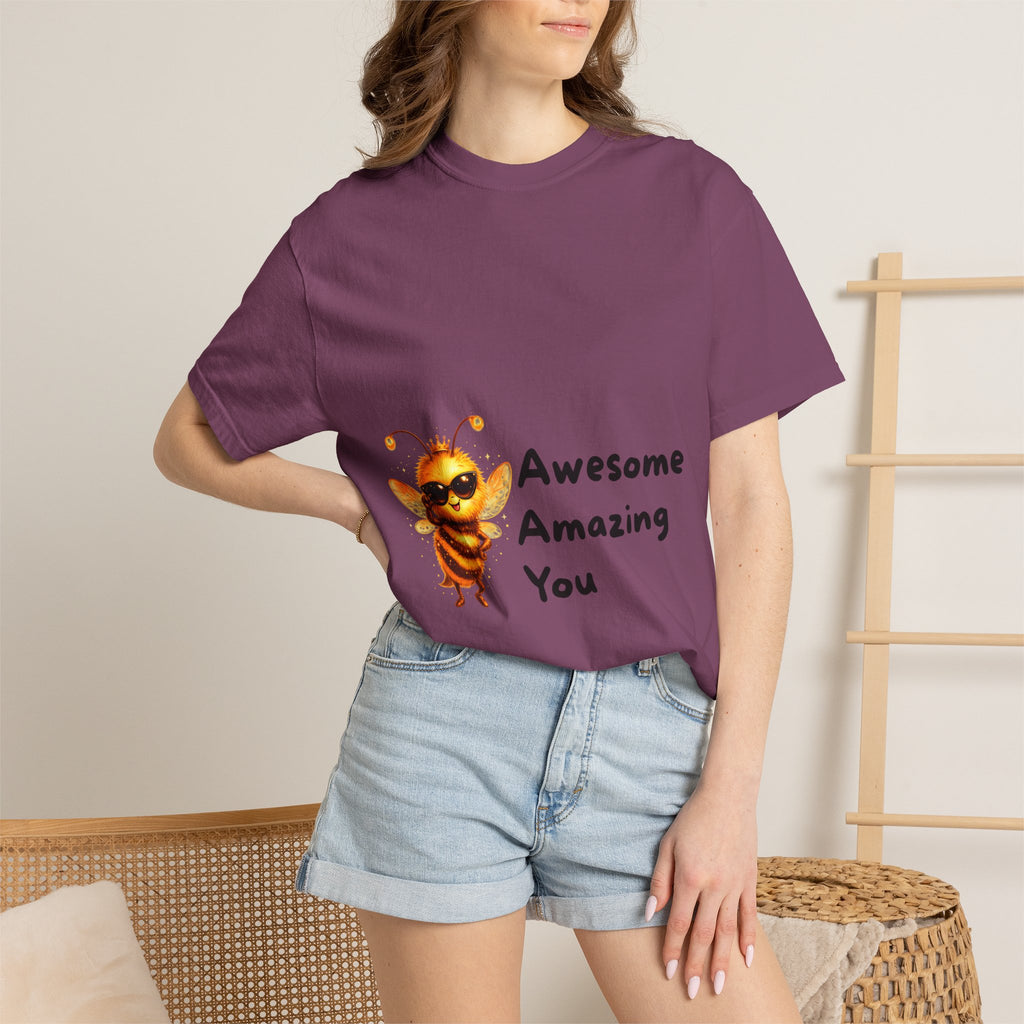 Bee Graphic T-Shirt — "Bee Awesome, Bee Amazing, Bee You" Positive Message Tee