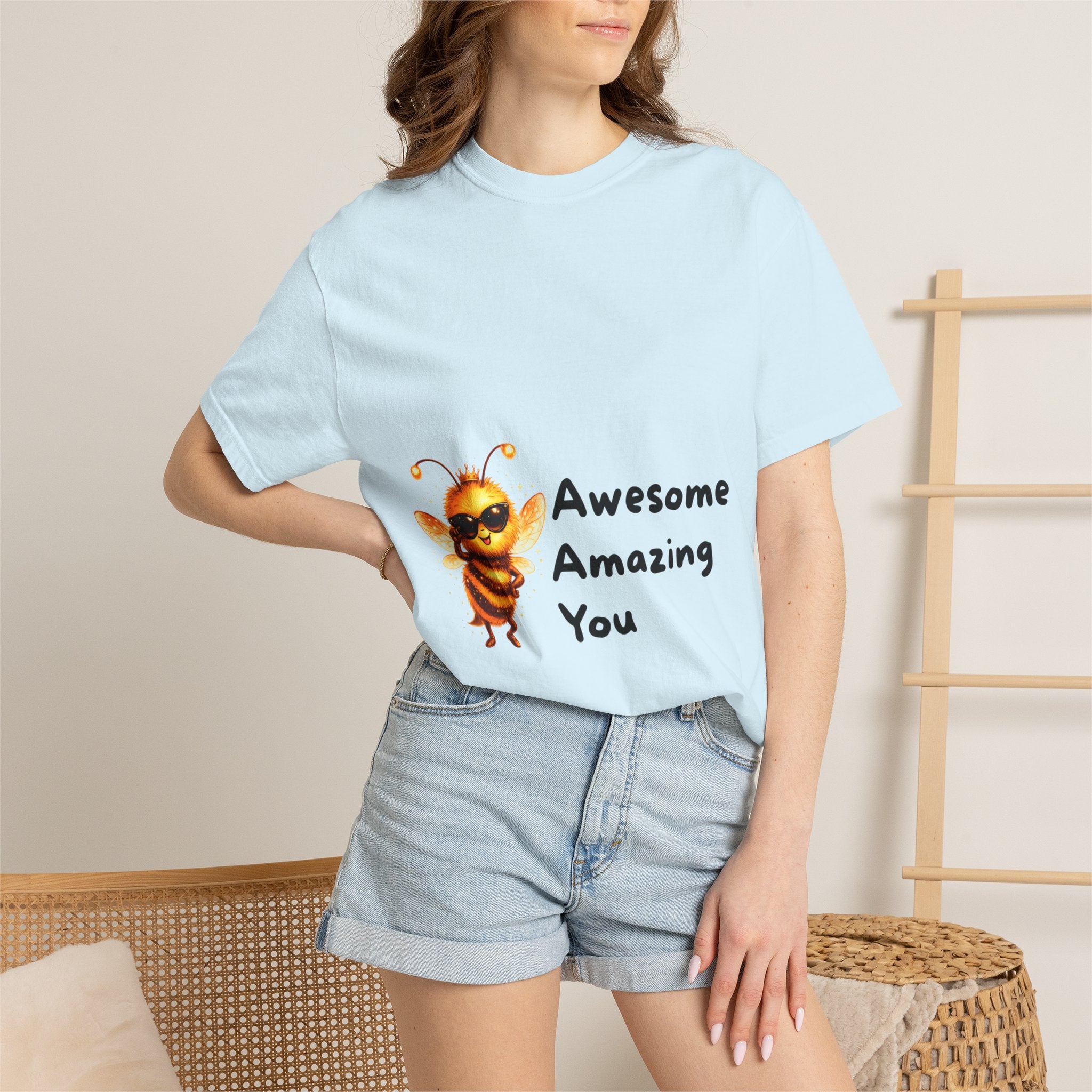 Bee Graphic T-Shirt — "Bee Awesome, Bee Amazing, Bee You" Positive Message Tee