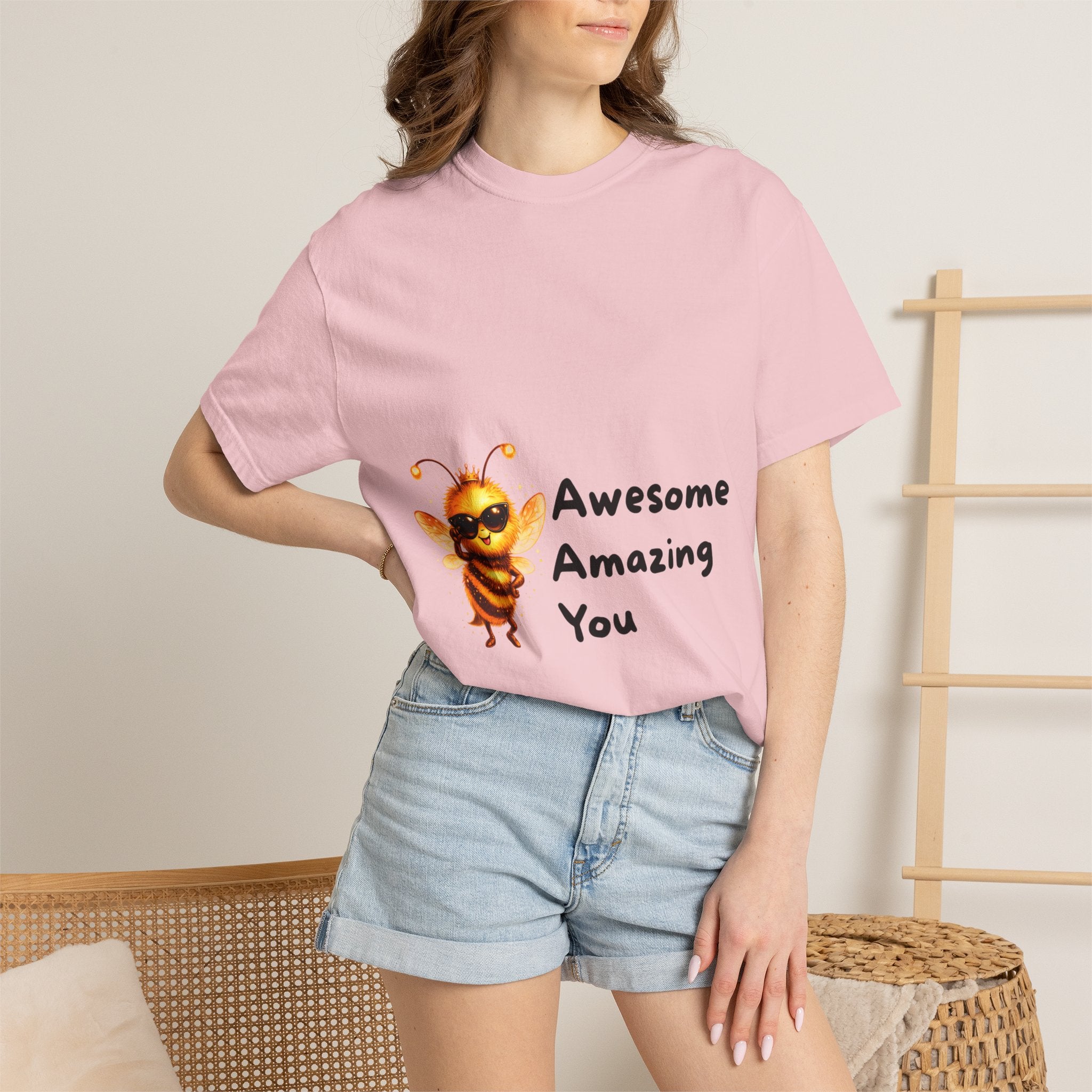 Bee Graphic T-Shirt — "Bee Awesome, Bee Amazing, Bee You" Positive Message Tee
