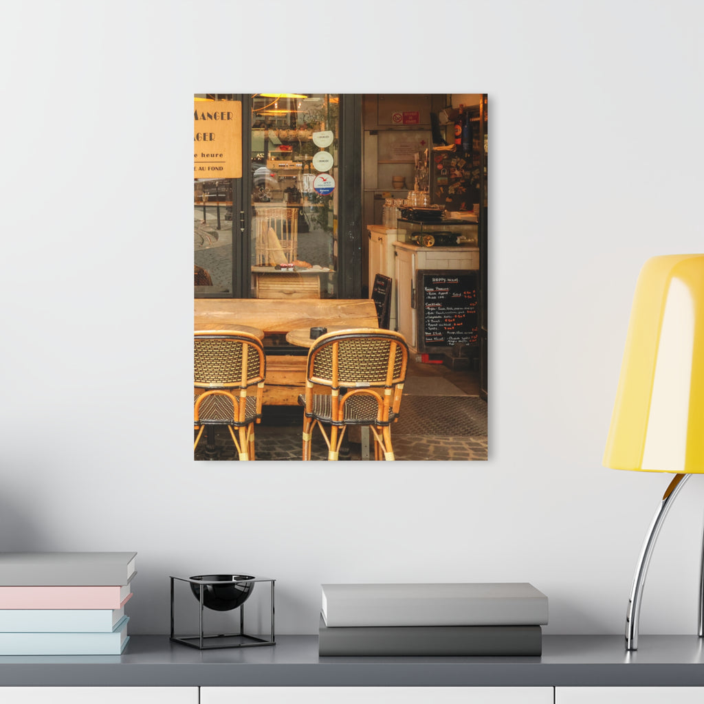 Paris Cafe Window Scene Acrylic Print — French Cleat Wall Art