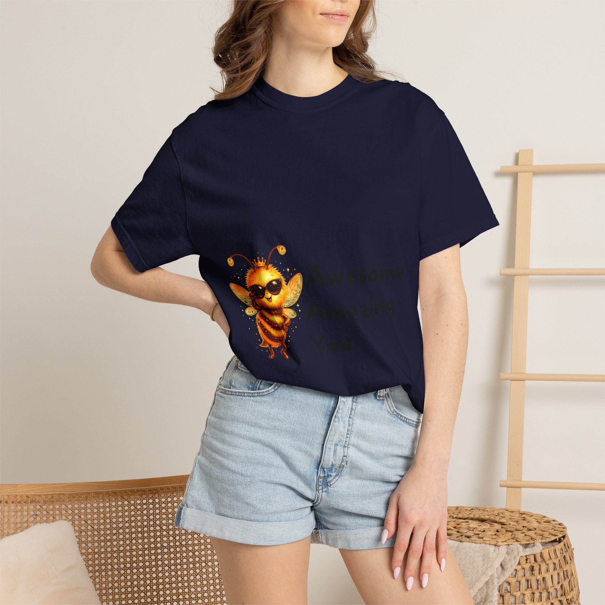 Bee Graphic T-Shirt — "Bee Awesome, Bee Amazing, Bee You" Positive Message Tee