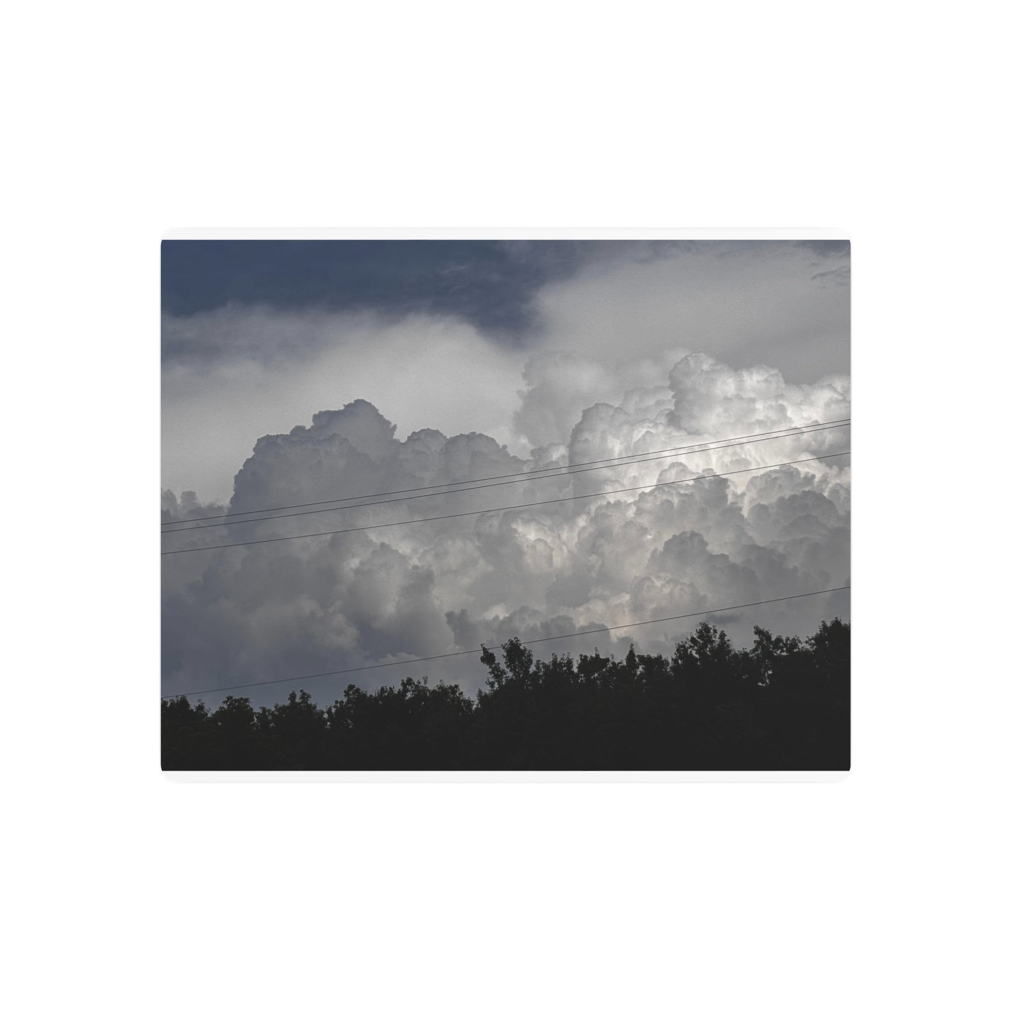 Storm Power Metal Wall Art, Dramatic Cloudscape Photo Metal Sign for Home or Office