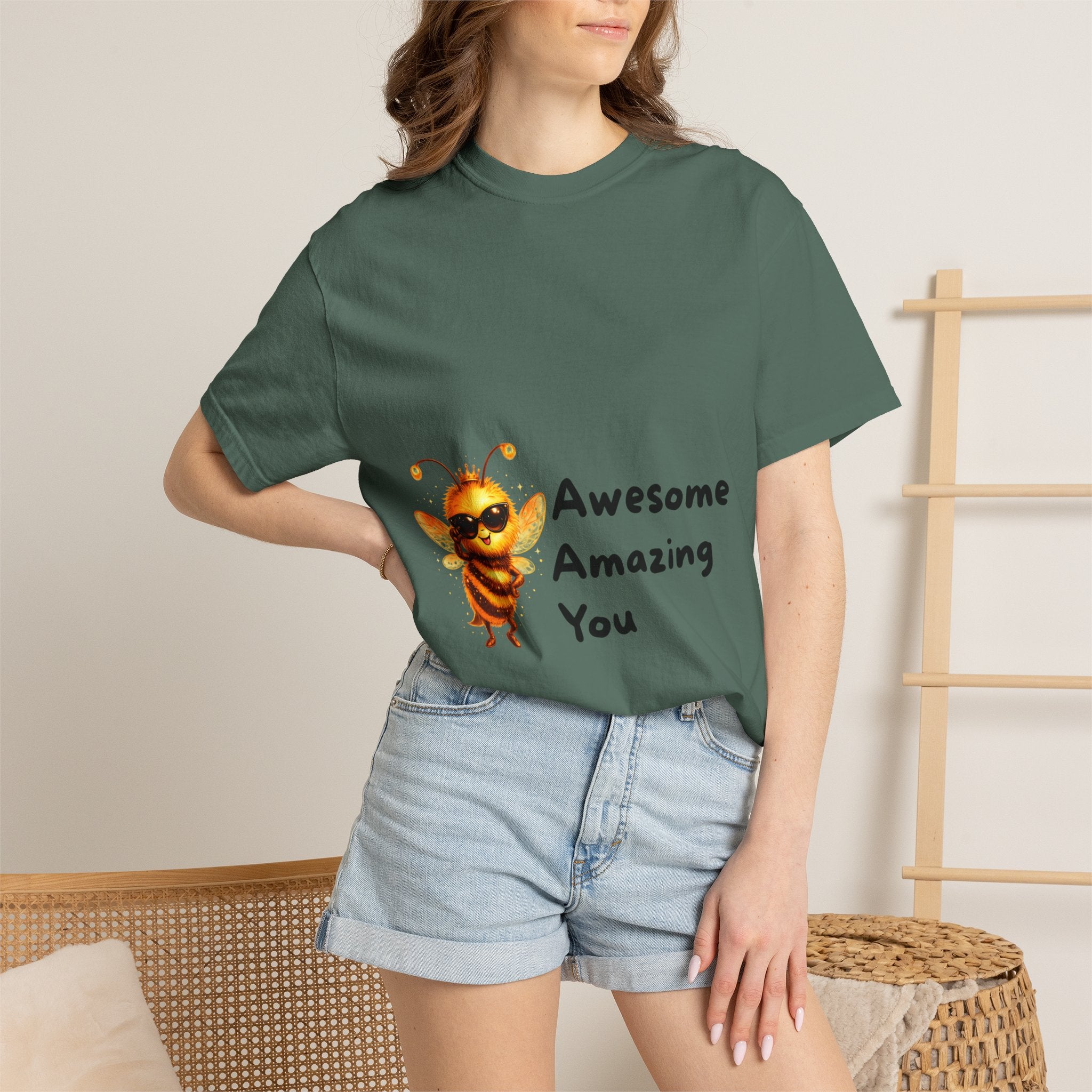 Bee Graphic T-Shirt — "Bee Awesome, Bee Amazing, Bee You" Positive Message Tee