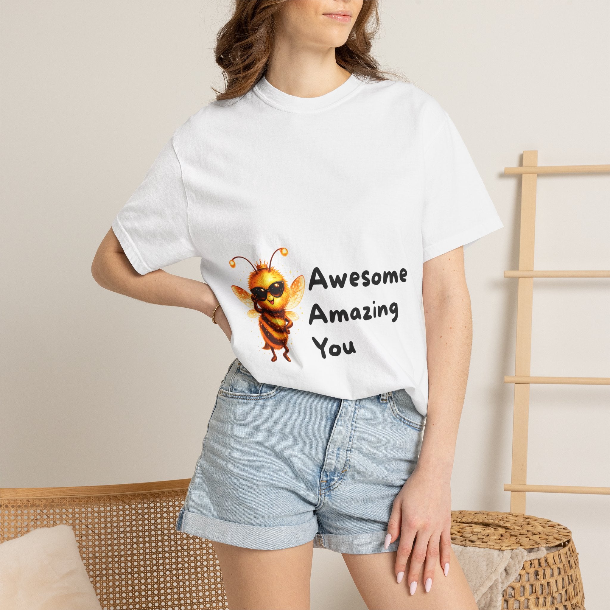 Bee Graphic T-Shirt — "Bee Awesome, Bee Amazing, Bee You" Positive Message Tee