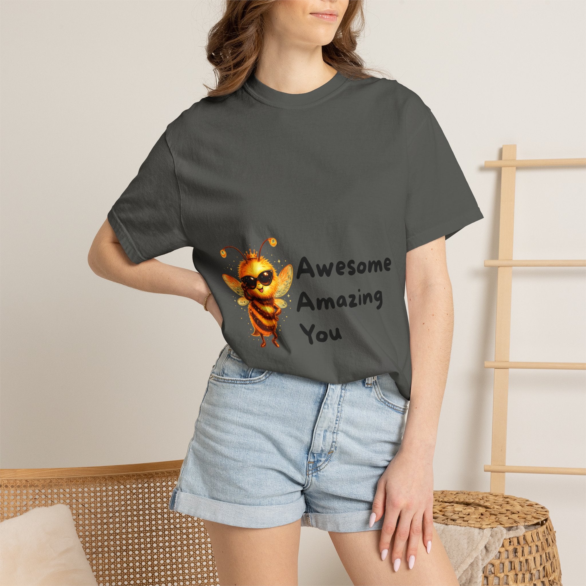 Bee Graphic T-Shirt — "Bee Awesome, Bee Amazing, Bee You" Positive Message Tee