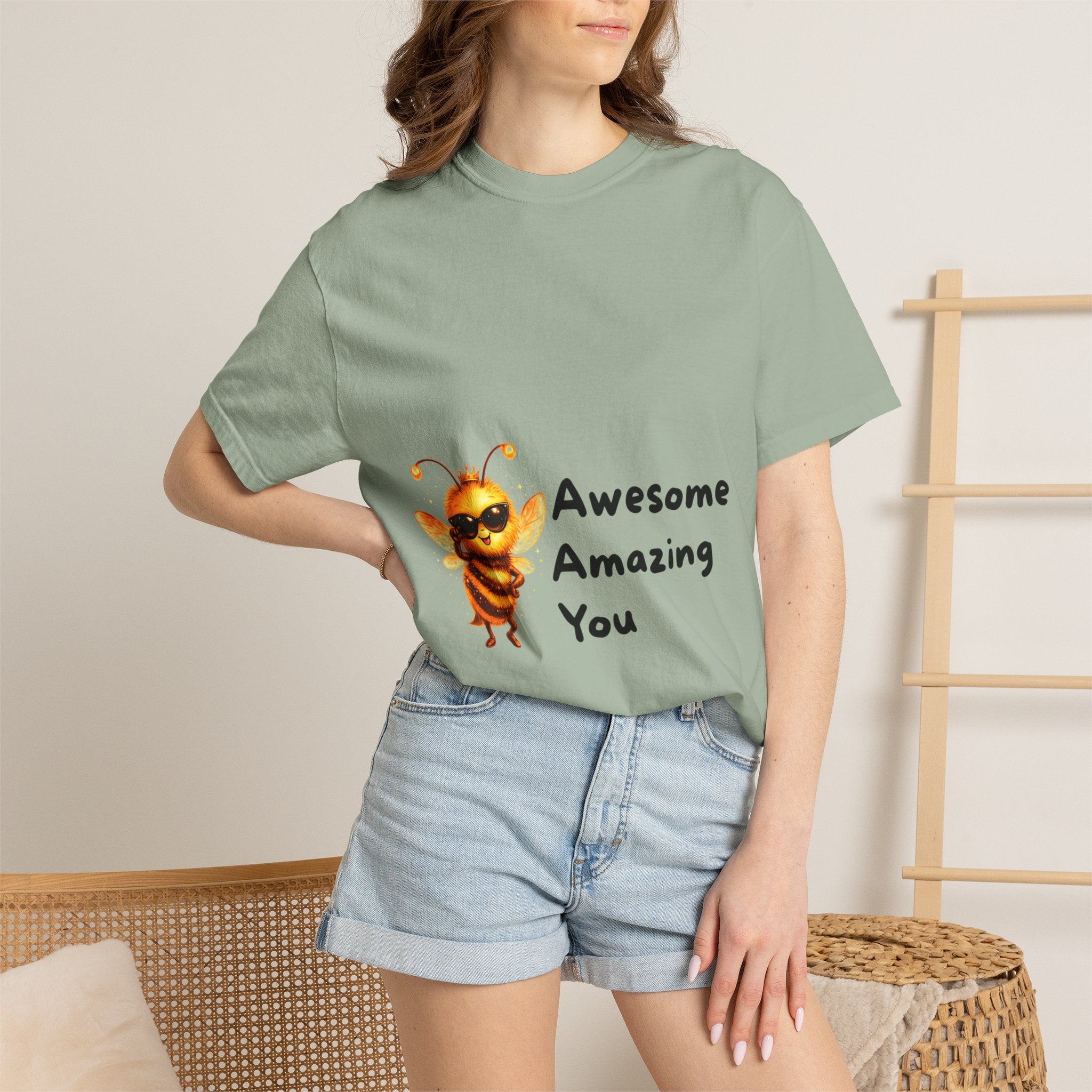 Bee Graphic T-Shirt — "Bee Awesome, Bee Amazing, Bee You" Positive Message Tee