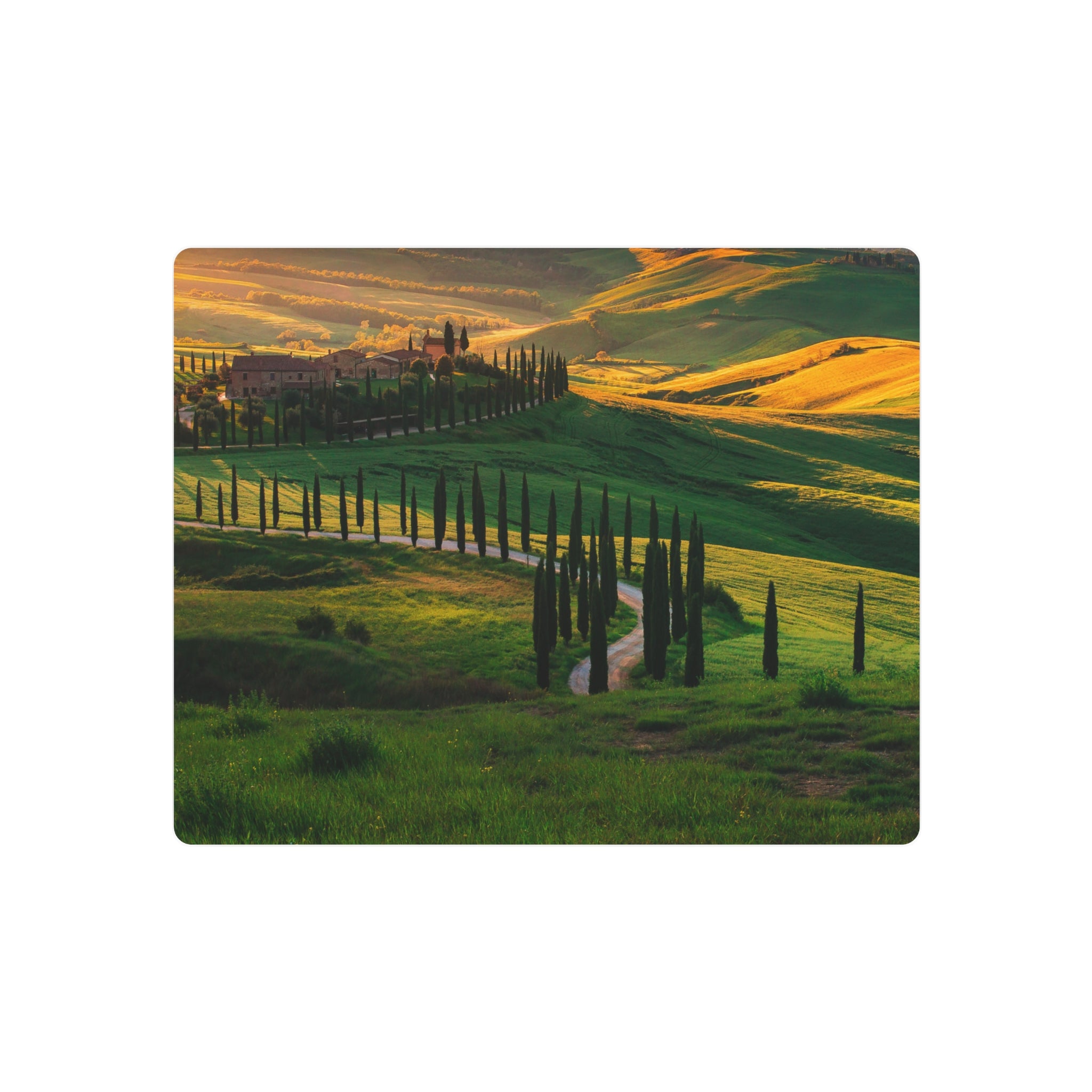 Tuscany Landscape Metal Art Sign – Rustic Italian Countryside Wall Decor